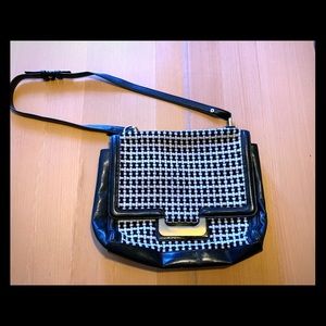 DVF knit detail modern purse